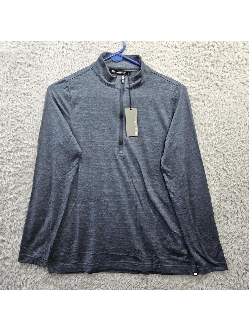 Travis Mathew Crestview 1/4 Zip Women Indigo Heath Blue TM1WW003 New W Tags